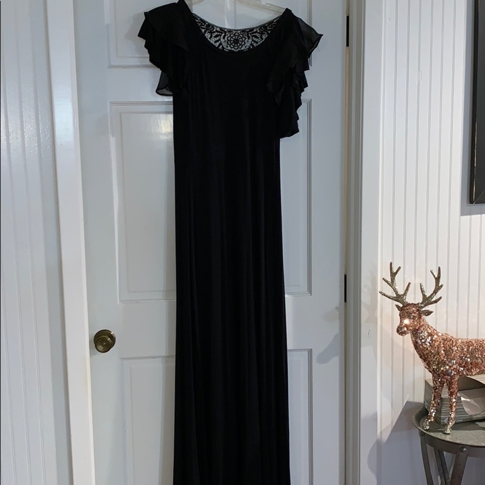 Free people knit Maxi with ruffle tiered back